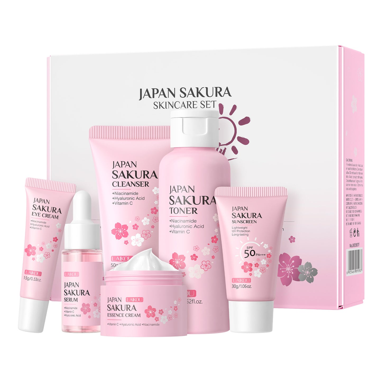 Sakura Skincare Six-Piece Set
