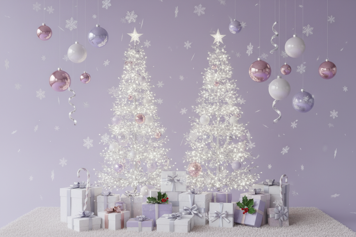 Christmas using this background #C8C8EF