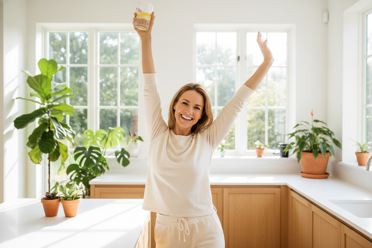 woman feeling good after taking good supplements